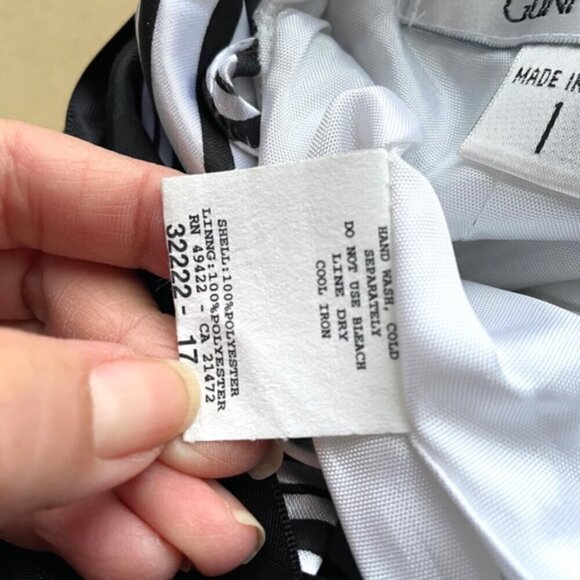 Vintage Jessica McClintock for Gunne Sax Chevron Strapless Mini Dress - 1 🇺🇸 - Picture 6 of 11